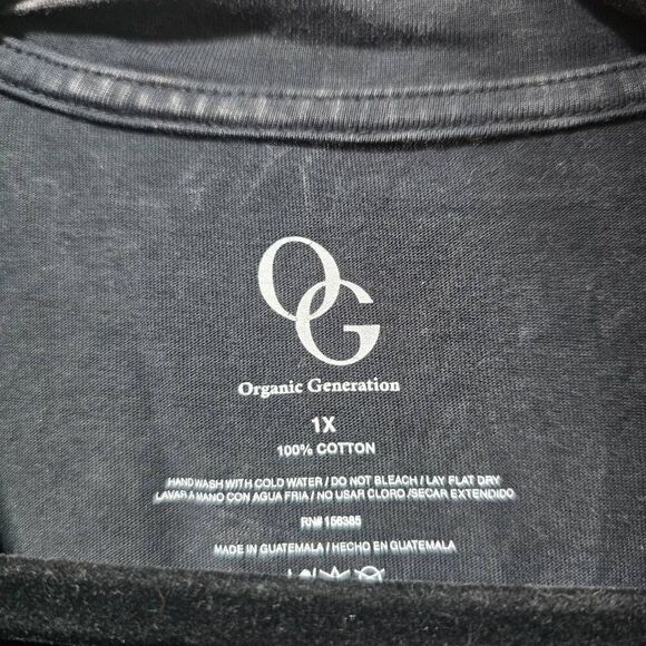 5/$25 Organic Generation Grey Acid Wash F Cancer Tee - Picture 4 of 4